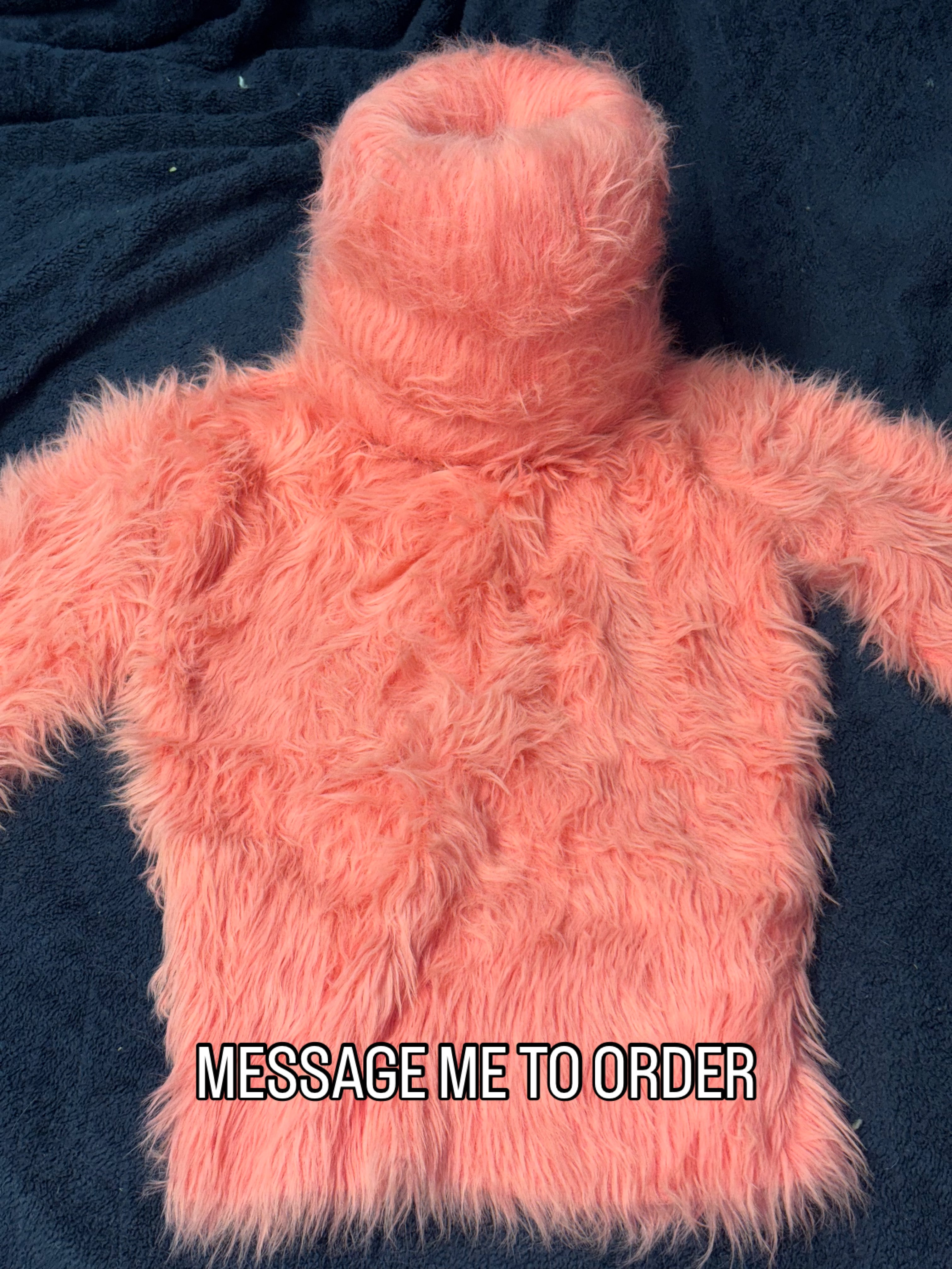 Pink Foxy Fur 200cm/80 inch Turtleneck Sweater