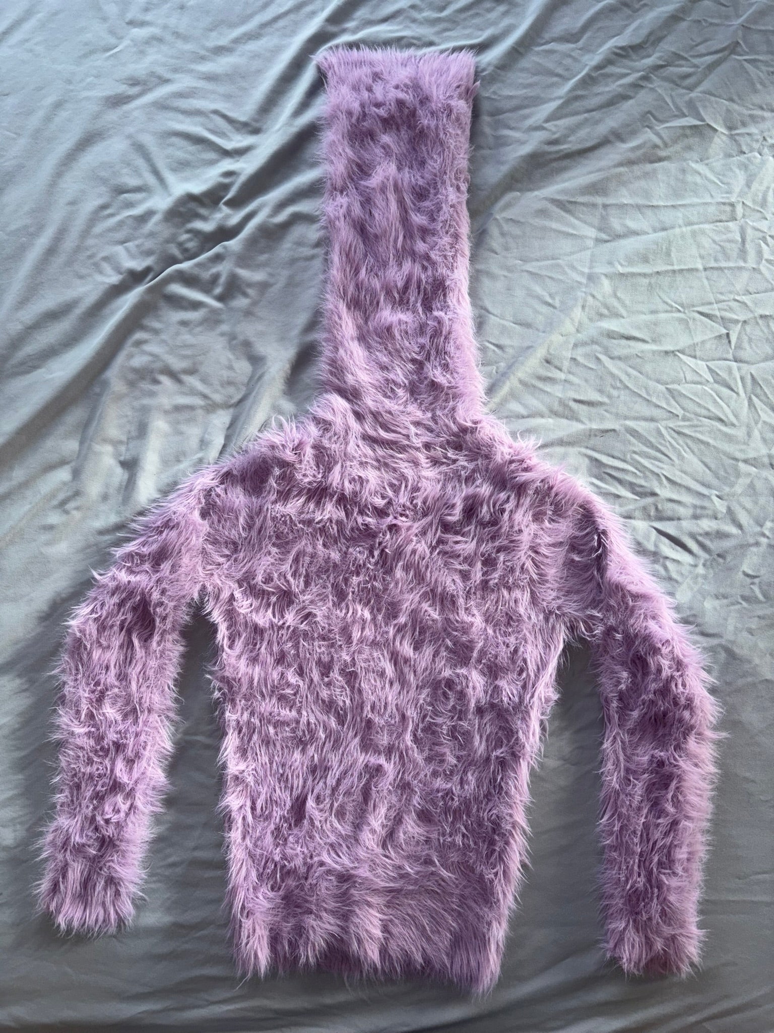 Purple Lavender Foxy Fur 50cm/20 inch Turtleneck Sweater