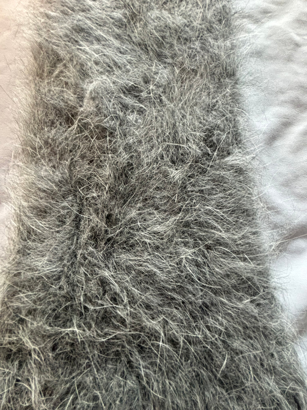 Gray Angora 100cm/40 inch Turtleneck Sweater