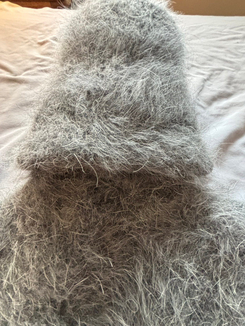 Gray Angora 100cm/40 inch Turtleneck Sweater