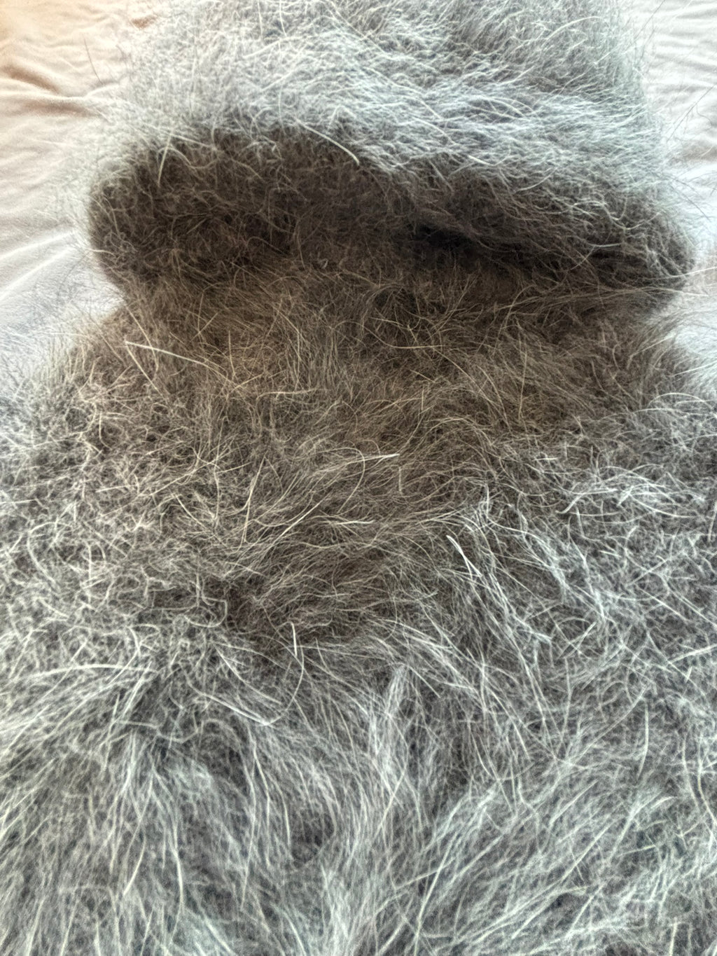 Gray Angora 100cm/40 inch Turtleneck Sweater
