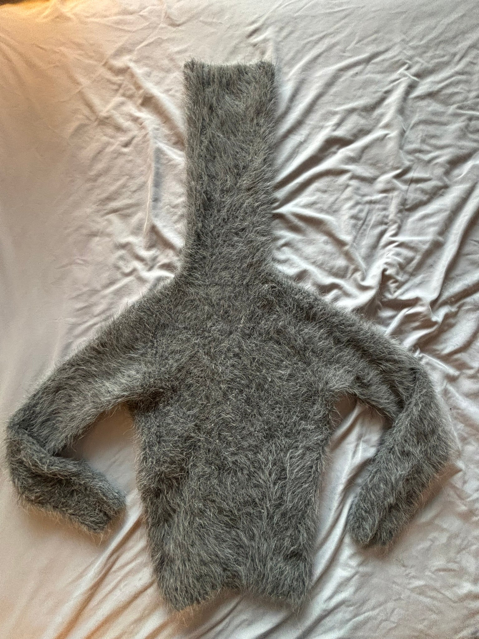 Gray Angora 50cm/20 inch Turtleneck Sweater