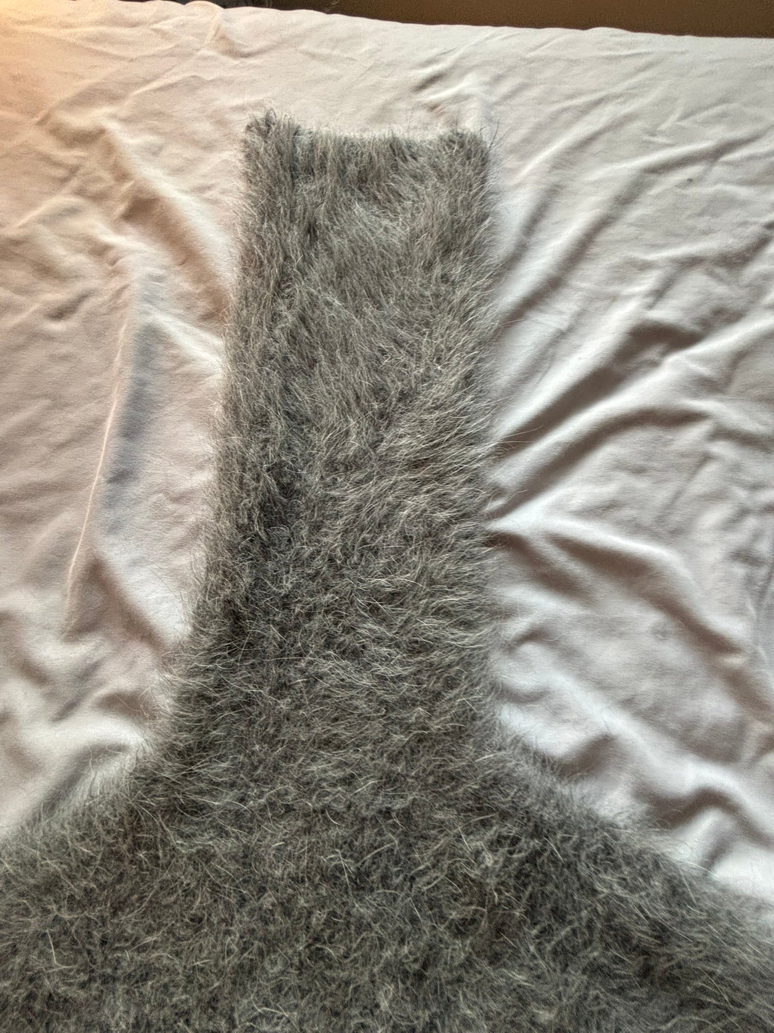 Gray Angora 50cm/20 inch Turtleneck Sweater Dress